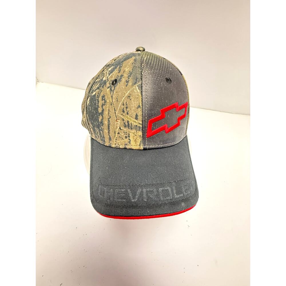 Chevrolet Mossy Oak Camo Hat Bowtie Logo GM Licensed Hunting Hook Loop Cap NEW